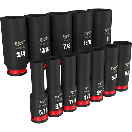 Picture of 12 Pc. SHOCKWAVE Impact Duty™ 3/8" Drive SAE Deep 6 Point Socket Set
