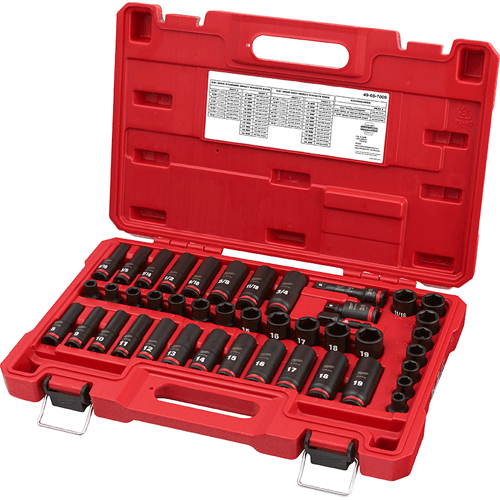 Picture of 43 Pc. SHOCKWAVE Impact Duty™ 3/8" Drive SAE & Metric Deep 6 Point Socket Set