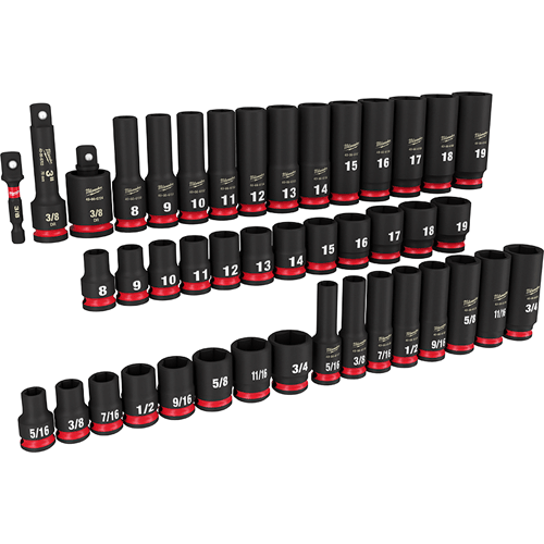 Picture of 43 Pc. SHOCKWAVE Impact Duty™ 3/8" Drive SAE & Metric Deep 6 Point Socket Set
