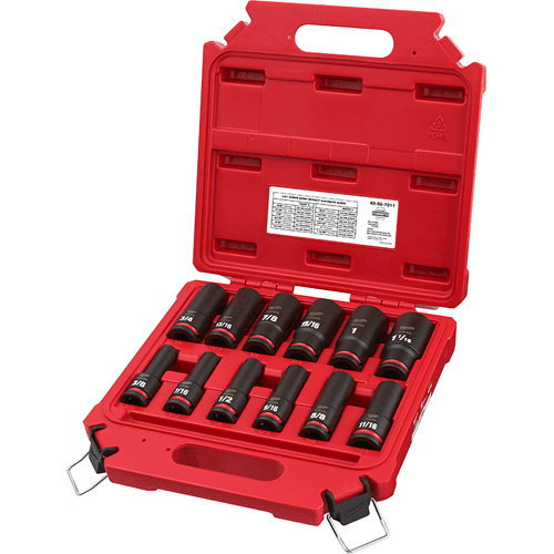Picture of 12 Pc. SHOCKWAVE Impact Duty™ 1/2" Drive SAE Deep 6 Point Socket Set