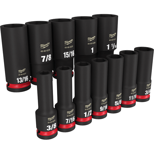 Picture of 12 Pc. SHOCKWAVE Impact Duty™ 1/2" Drive SAE Deep 6 Point Socket Set