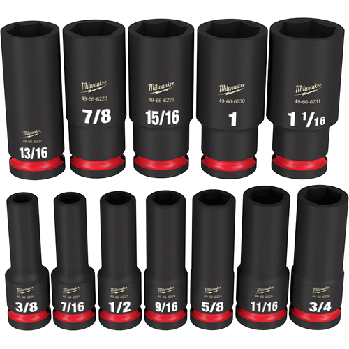 Picture of 12 Pc. SHOCKWAVE Impact Duty™ 1/2" Drive SAE Deep 6 Point Socket Set