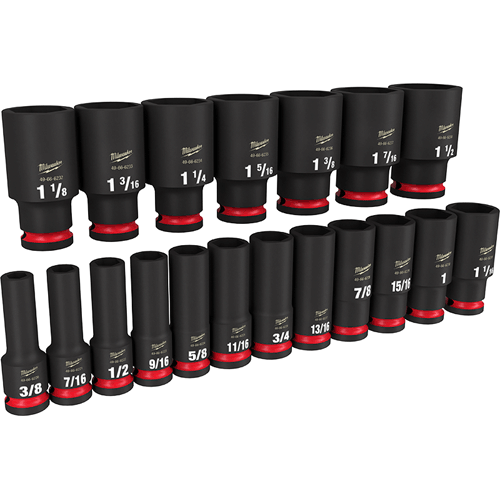 Picture of 19 Pc. SHOCKWAVE Impact Duty™ 1/2" Drive SAE Deep 6 Point Socket Set