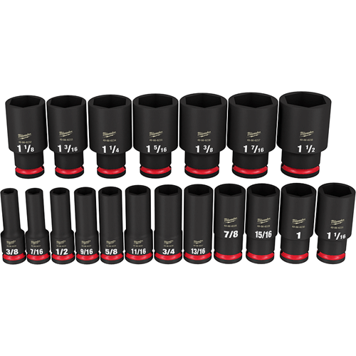 Picture of 19 Pc. SHOCKWAVE Impact Duty™ 1/2" Drive SAE Deep 6 Point Socket Set