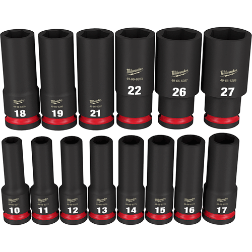 Picture of 14 Pc. SHOCKWAVE Impact Duty™ 1/2" Drive Metric Deep 6 Point Socket Set