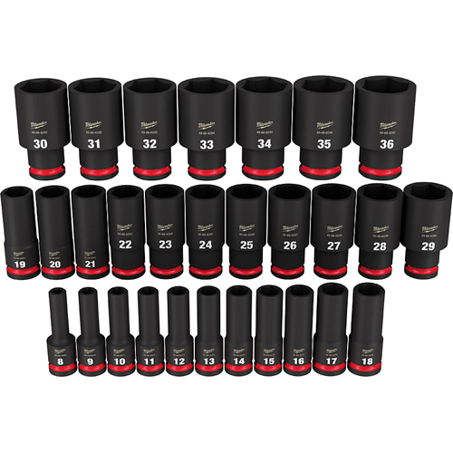 Picture of 29 Pc. SHOCKWAVE Impact Duty™ 1/2" Drive Metric Deep 6 Point Socket Set