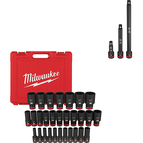 Picture of 29 Pc. SHOCKWAVE Impact Duty™ 1/2" Drive Metric Deep 6 Point Socket Set