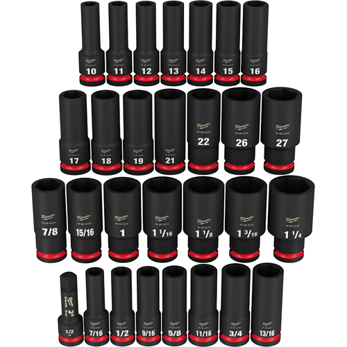 Picture of 29 Pc. SHOCKWAVE Impact Duty™ 1/2" Drive SAE & Metric Deep 6 Point Socket Set