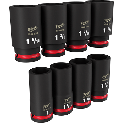 Picture of 8 Pc. SHOCKWAVE Impact Duty™ 3/4" Drive SAE Deep 6 Point Socket Set