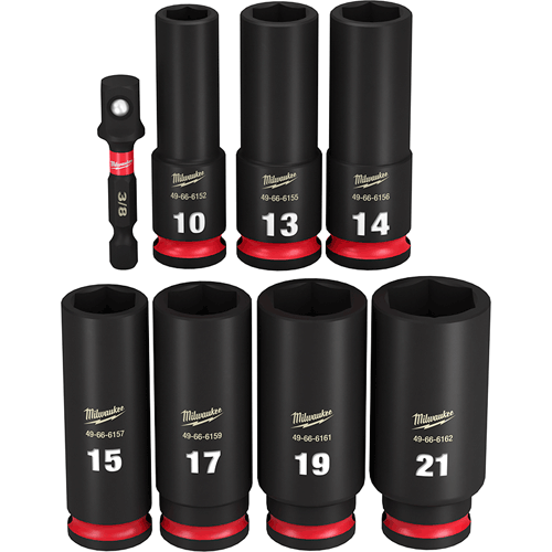 Picture of 8 Pc. SHOCKWAVE Impact Duty™ 3/8" Drive Metric Deep 6 Point Socket Set