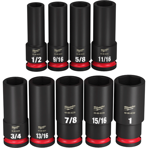 Picture of 9 Pc. SHOCKWAVE Impact Duty™ 1/2" Drive SAE Deep 6 Point Socket Set