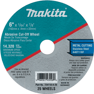 Picture of 5" Super Thin Cut-Off Wheel, 25 Pk.