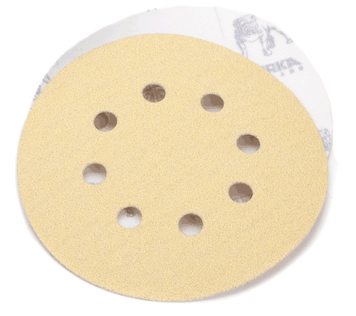 Picture of Gold 5"8 Hole Grip Vacuum Disc, 400 Grit