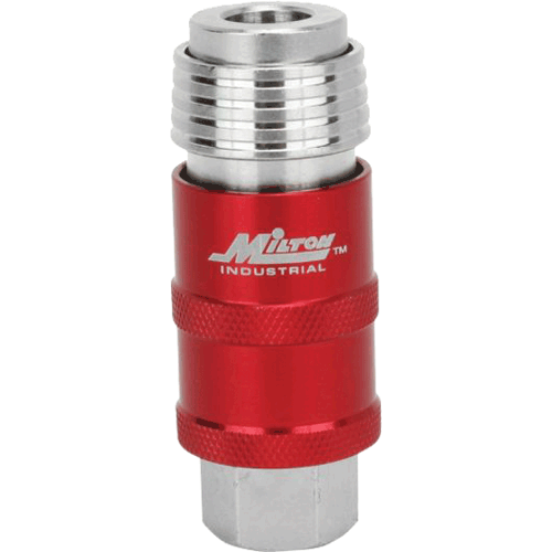 Picture of 5-in-1 Universal Safety Exhaust Quick-Connect Industrial Coupler, 1/4" Female NPT