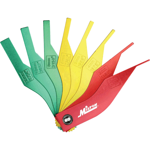Picture of 8 Pc. Manual Brake Pad Gauge Metric/SAE Tool Set, Easy to Read Color Coded - 2mm to 12mm