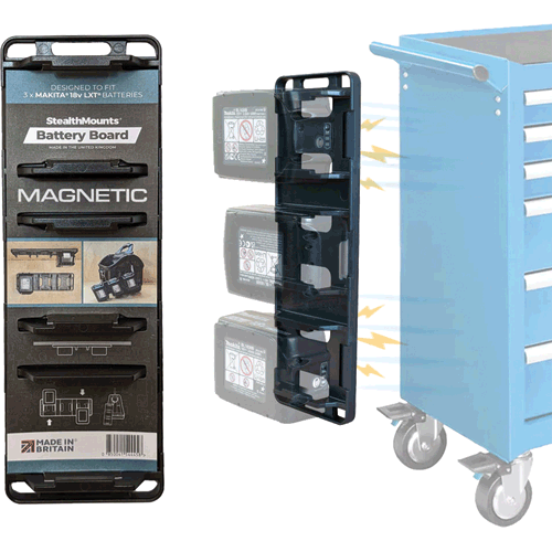 Picture of StealthMounts Makita 18V LXT Magnetic Battery Holder Board