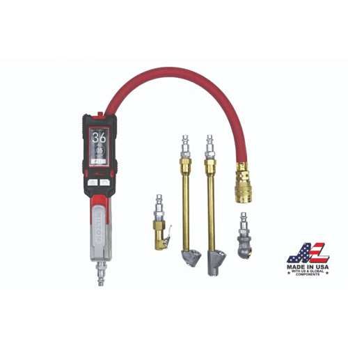 Picture of Precision Digital Tire Inflater & Pressure Gauge (0-160 PSI), Extreme ± 0.05% Accuracy-4 Multi-Air Chuck Kit