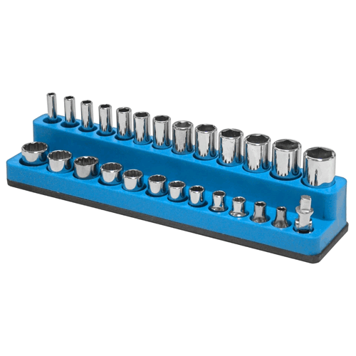 Picture of 1/4" Dr. Shallow & Deep Socket Organizer - Neon Blue
