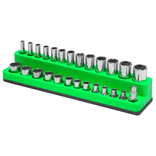 Picture of 1/4" Dr. Shallow & Deep Socket Organizer - Neon Green