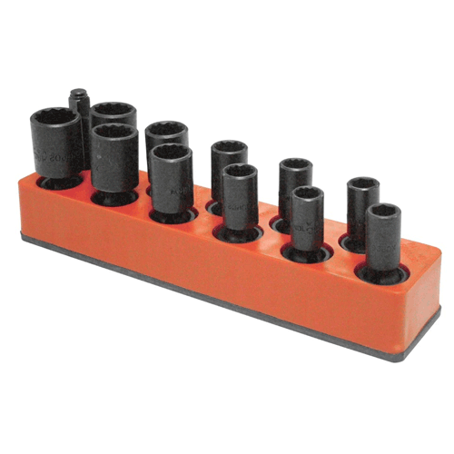 Picture of 3/8" Dr. Universal Impact Socket Organizer - Solar Orange