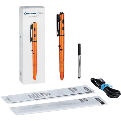 Picture of O'Pen 3 Multifunctional Pen Light with 120 Lumens & Green Laser - Orange