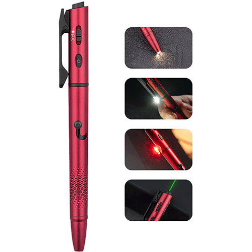 Picture of O'Pen 3 Multifunctional Pen Light with 120 Lumens & Green Laser - Wine Red