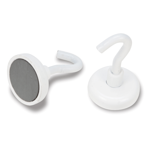 Picture of 2 Pc White Enamel Magnetic Hook