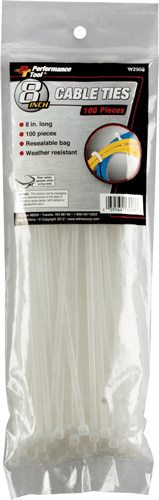 Picture of 100 Pc. 8" White Cable Ties