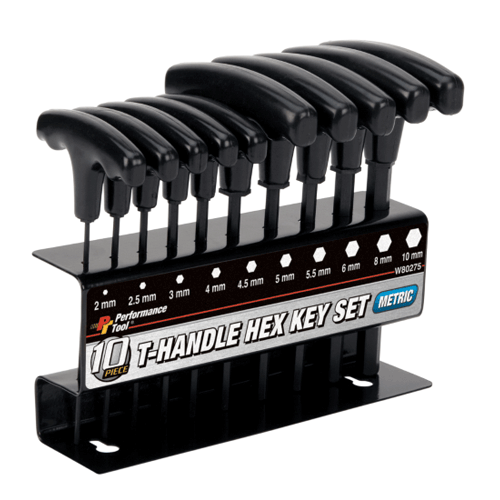 Picture of 10 Pc. Metirc T-Handle Hex Key Set