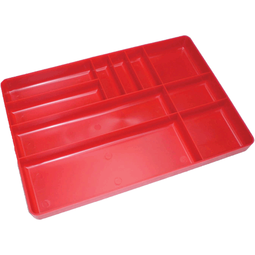 Picture of Tool Box Organization Plastic Tray with 10 Compartment, Red