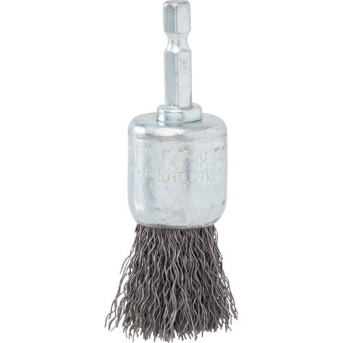 Picture of 1" Crimped End Brush on 1/4" Hex Shaft – .012 Coarse Wire