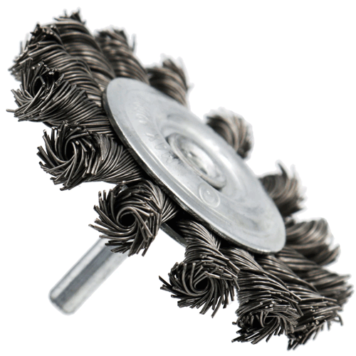 Picture of Mini Knotted Wire Brush – 3" x 1/4" Shank. .020 Wire