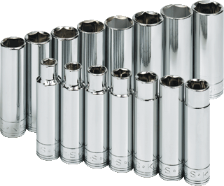 Picture of 15 Pc. 1/2" Drive 6 Pt. Deep Metric Socket Set