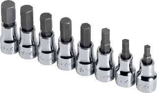 Picture of 8 Pc. 3/8" Drive Hex Bit Set