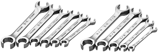 Picture of 11 Pc. SuperKrome® Fractional & Metric Flare Nut Wrench Set