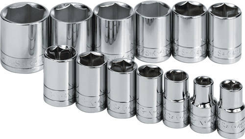 Picture of 13 Pc. 1/2" Drive, 6 Point Standard Fractional Socket Set
