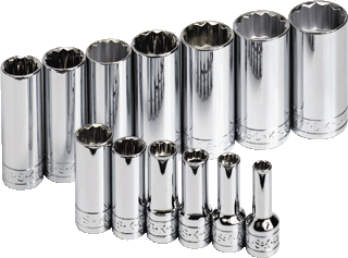 Picture of 13 Pc. 3/8" Drive 12 Pt. Deep Fractional Socket Set
