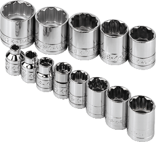 Picture of 13 Pc. 3/8" Drive 12 Pt. Standard Fractional Socket Set