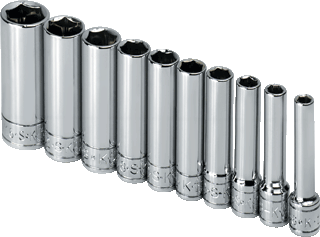 Picture of 10 Pc. 1/4" Drive 6 Pt. Deep Fractional Socket Set
