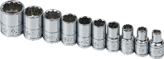 Picture of 10 Pc. 1/4" Drive, 12 Point Standard Fractional Socket Set