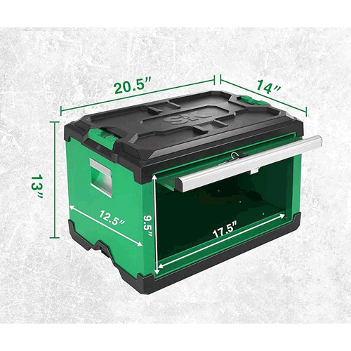 Picture of Modular Stackable Storage Tool Box, Lift-Up Sliding Door Steel Box