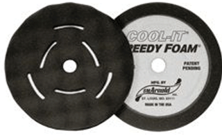 Picture of 2 Pk. 8" Black Foam Cool It® Waffle Style Polishing Pad
