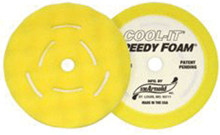 Picture of 2 Pk. 8" Yellow Foam Cool It® Waffle Style Buffing Pad