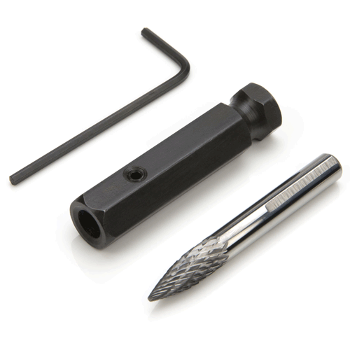 Picture of Tire Repair 1/4-Inch Carbide Double Cut Burr with Adapter