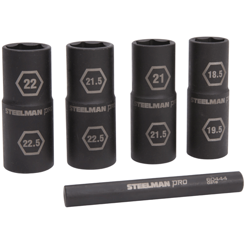 Picture of 5 Pc. 1/2" Drive 6-Point Impact Flip Socket and Knockout Bar Set