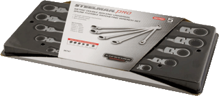Picture of 5 Pc. Metric Double Box-End Universal Spline Flexible Ratcheting Wrench Set