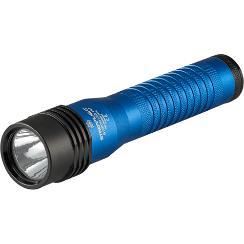 Picture of Strion® LED HL® Flashlight, 2 Batteries & AC/DC Piggyback Charger, Blue