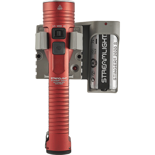 Picture of STINGER® 2020 S Rechargeable Flashlight, 120V AC/12V DC - PiggyBack, Red
