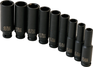 Picture of 1/4" Dr. Deep Impact Socket Set, 9 Pc. Metric
