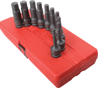 Picture of 10 Pc. 1/2" Dr. Impact Hex Driver Set